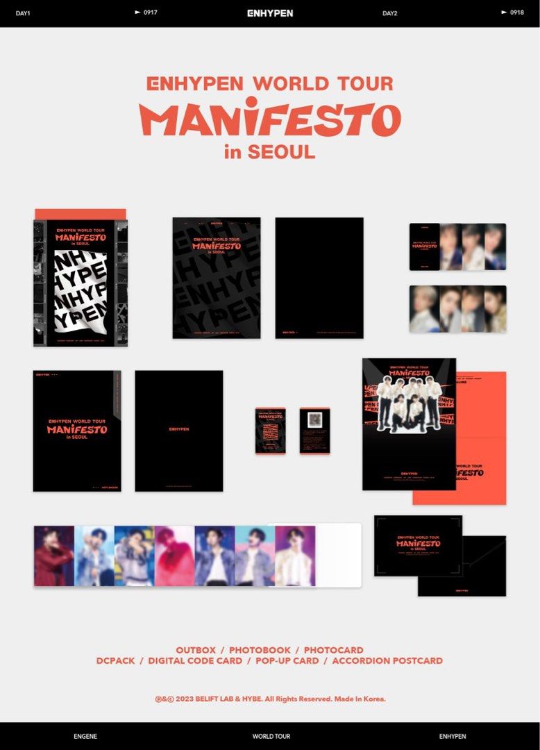 ENHYPEN World Tour [FATE] Album Set – OTHER STORIES + IN SEOUL Versions (Sealed, Includes Gift Card)