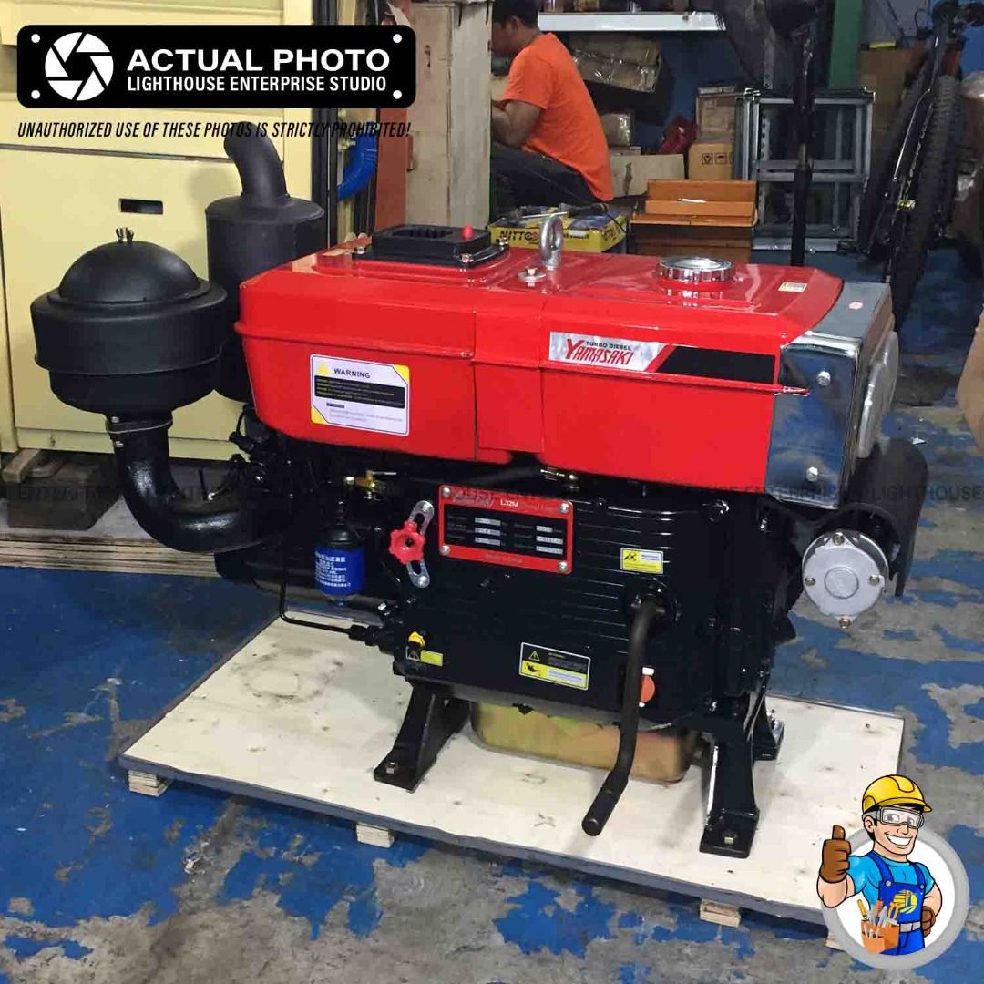 YAMASAKI 30HP Industrial WaterCooled Turbo Diesel Engine (L32M