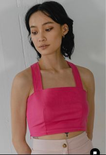 YHF Diagonal Top in Hot Pink