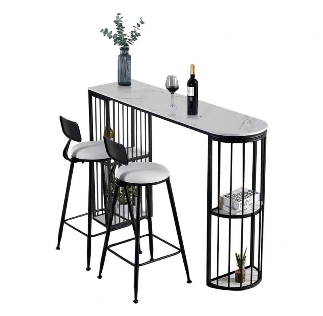 ZAN Modern Bar Table & Stools, Furniture & Home Living, Furniture