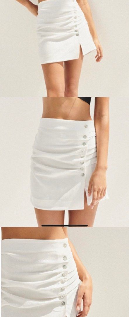 White mini skirt zara outlet