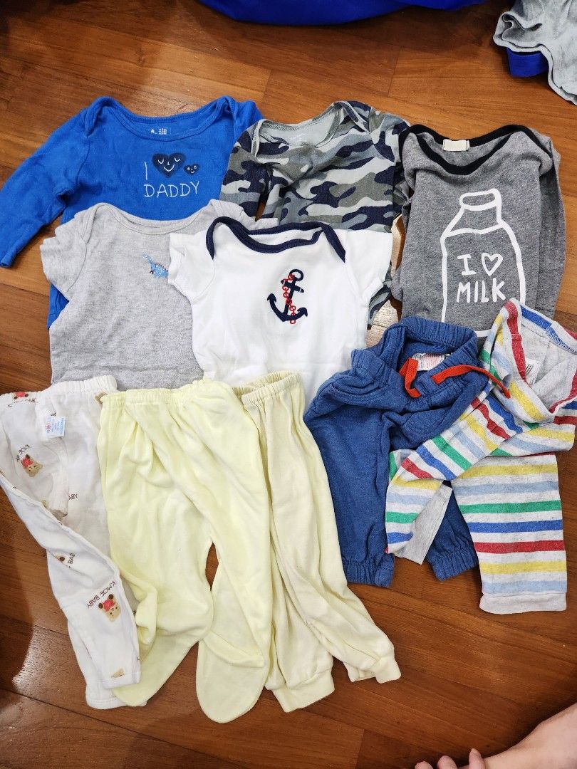 10 pcs bundle Baby gap mothercare baby Clothes boy pants newborn to 3 months infant romper onies shirt