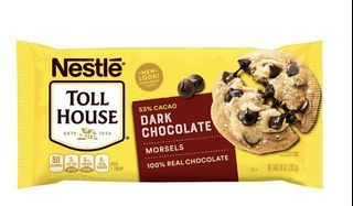 10oz Nestle Toll House Dark Chocolate Morsels 53% Cacao 283g 100% Real Chocolate for Baking