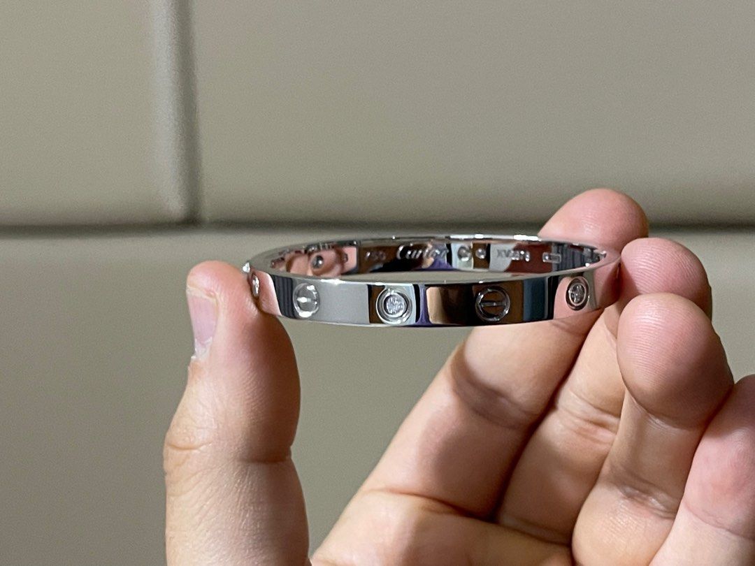 Cartier white gold diamond bracelet sale