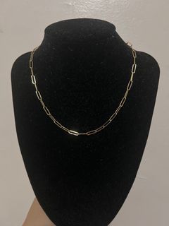 18K Yellow Gold Paperclip necklace