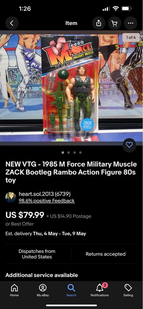 Jouet Vintage Marchon M Force – R.A.M.M Military Muscle – 1985 – Action Man / G.I. Joe – Neuf
