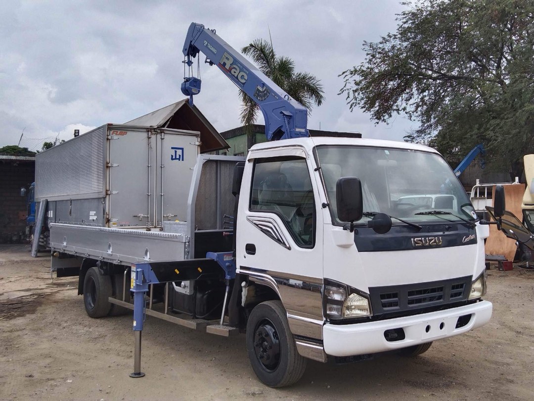 2022 Isuzu Elf Boom truck Npr Tadano 2.9Tons 3section Crane 16ft dropside body 6stud molye 4HL1