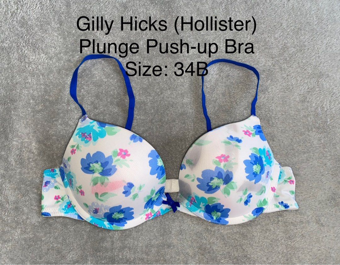 34B Gilly Hicks Push 'Em Up Plunge Bra, Women's Fashion, Undergarments &  Loungewear on Carousell