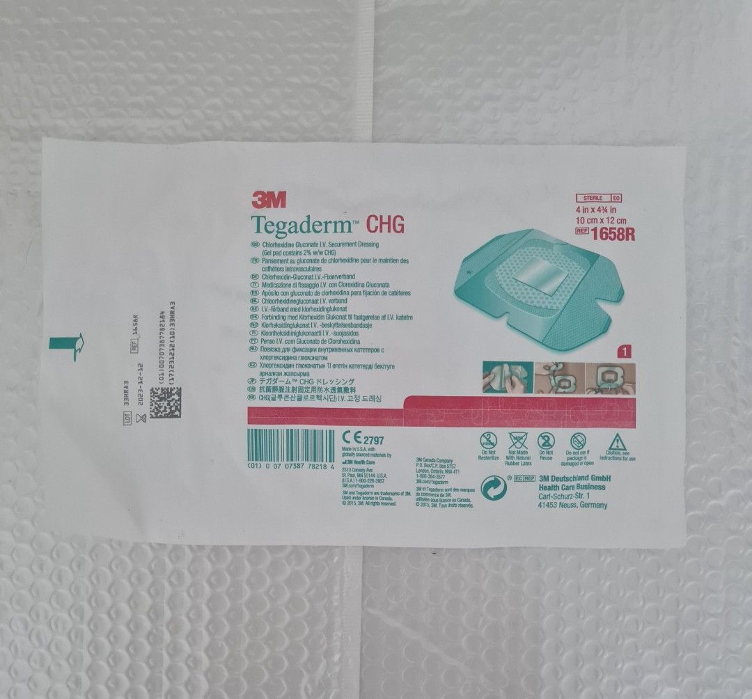 3M Tegaderm CHG 1658R, Health & Nutrition, Medical Supplies & Tools on