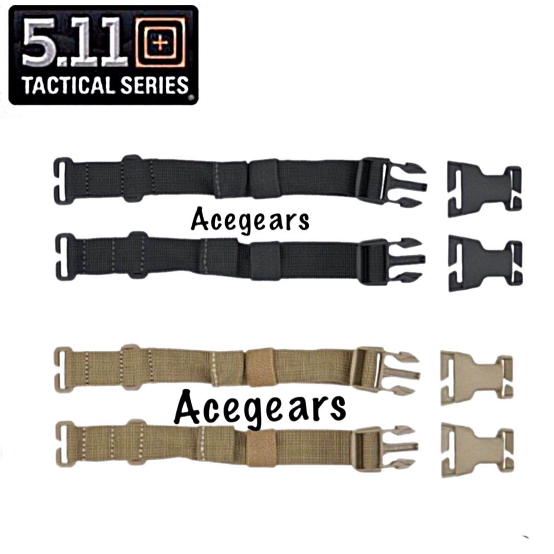 Tactical Rush Tier System Molle Straps with Clips Black