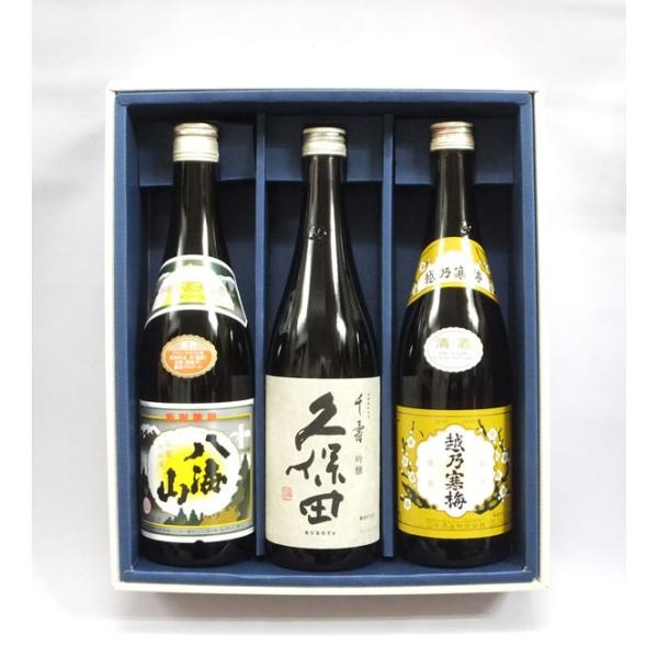 清酒品嚐套裝（八海山清酒、久保田千住、小筱官白標）720ml x 3 瓶（盒