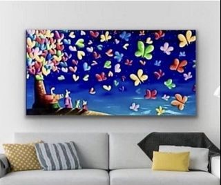 ❤️❤️ Customised Oil Painting Commissioned Art Handpainted  Love Hearts