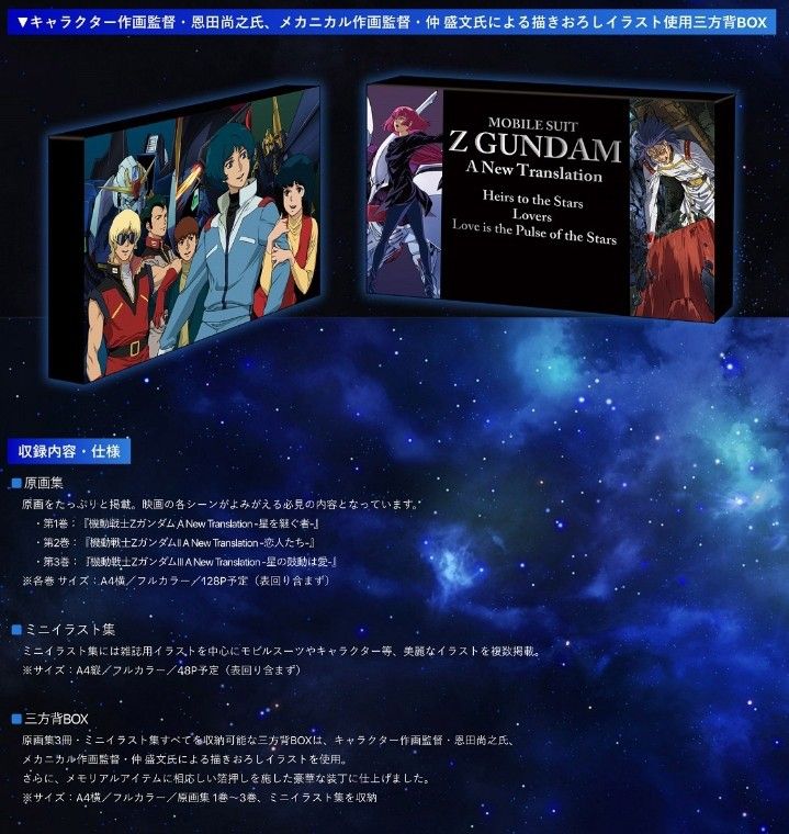 機動戰士Z GUNDAM A New Translation 原畫集BOX 代購預訂高達劇場版
