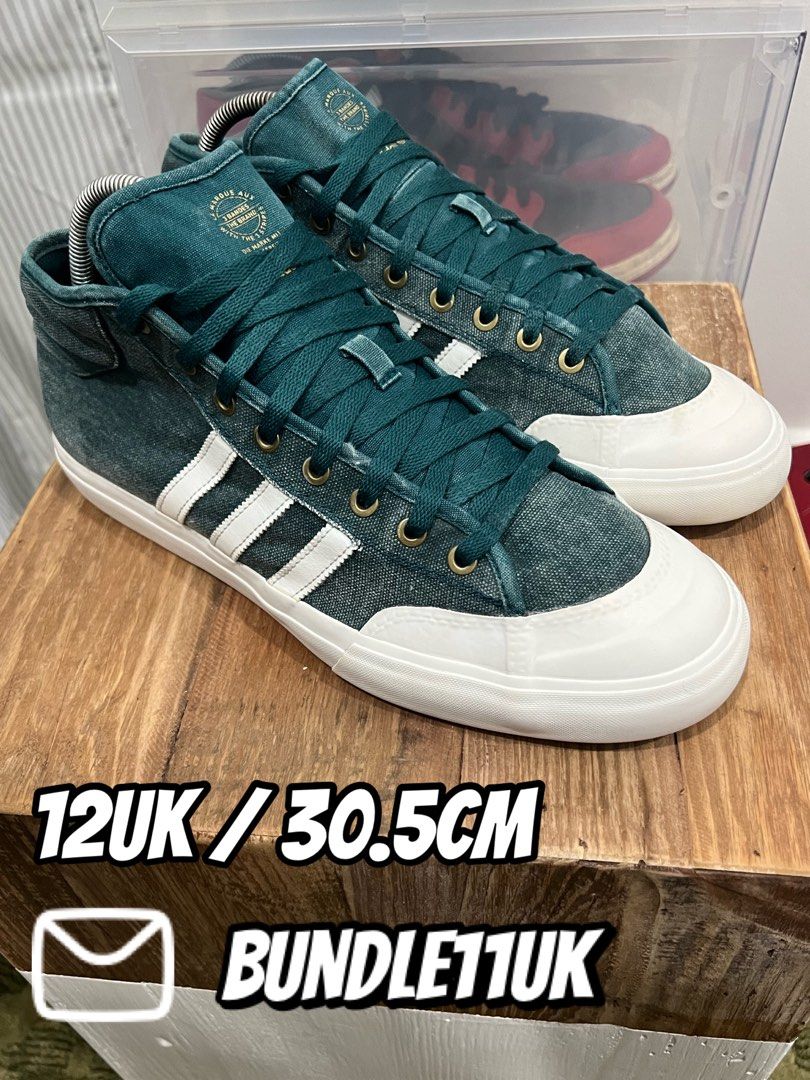 Adidas Matchcourt Mid Adv Skateboarding Green White 12UK Men s