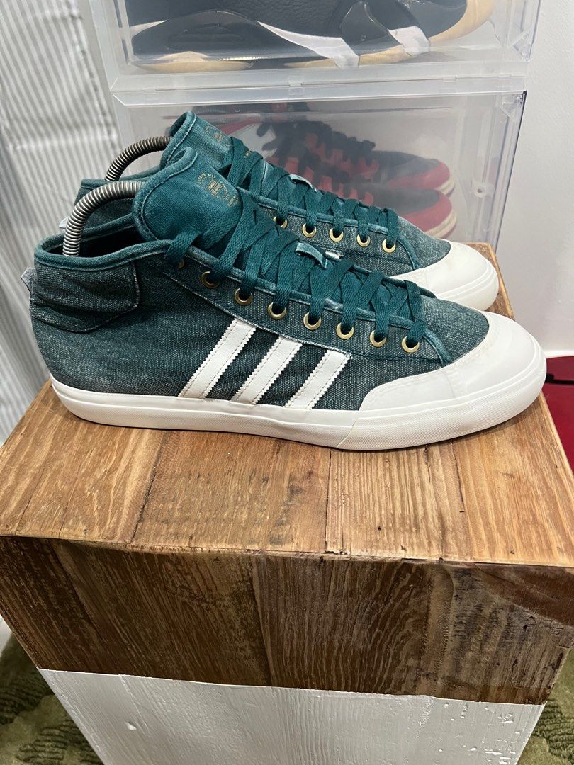Adidas Matchcourt Mid Adv Skateboarding Green White 12UK Men s