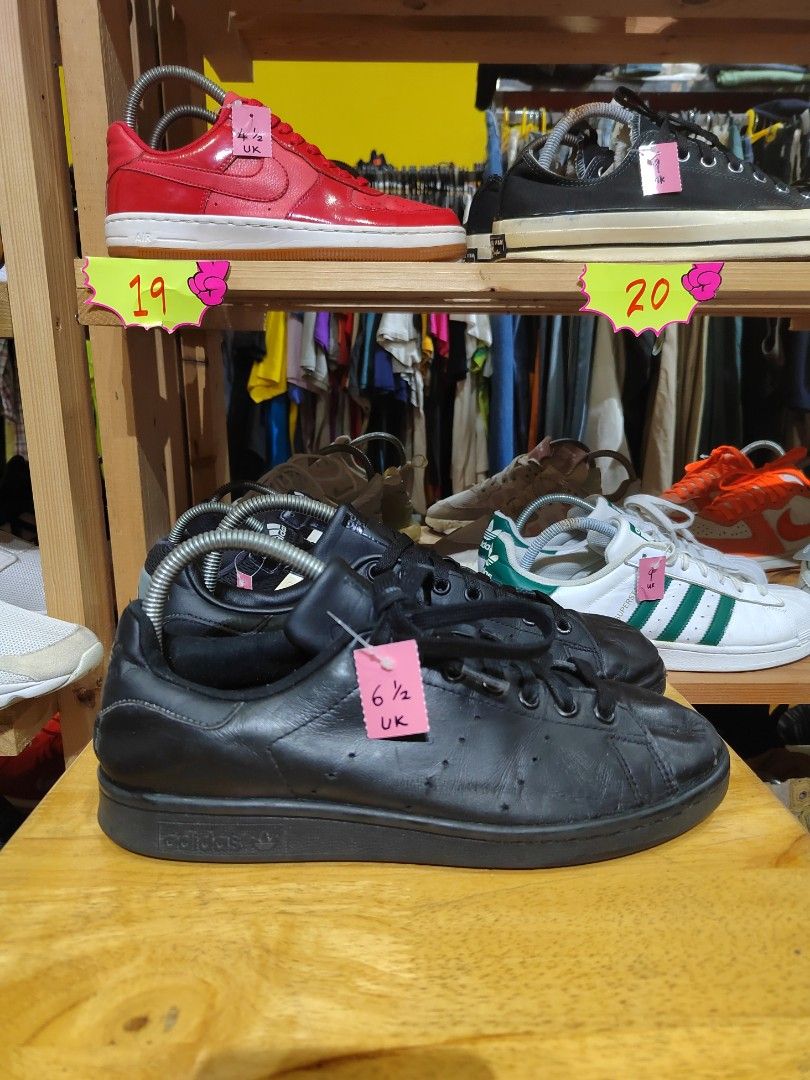 Adidas Stan Smith all black Men s Fashion Footwear Sneakers on
