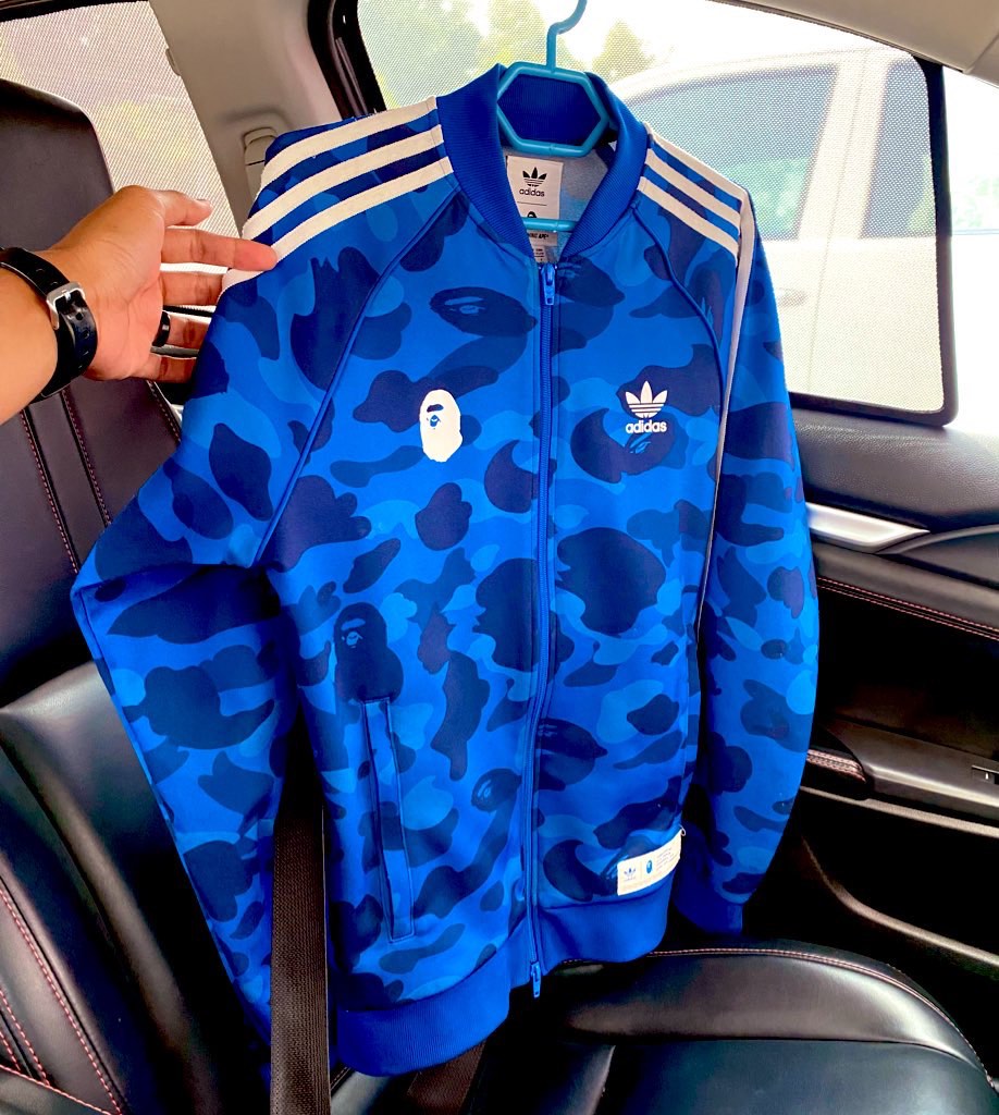 Adidas x Bathing Ape Jacket Men s Fashion Activewear on Carousell