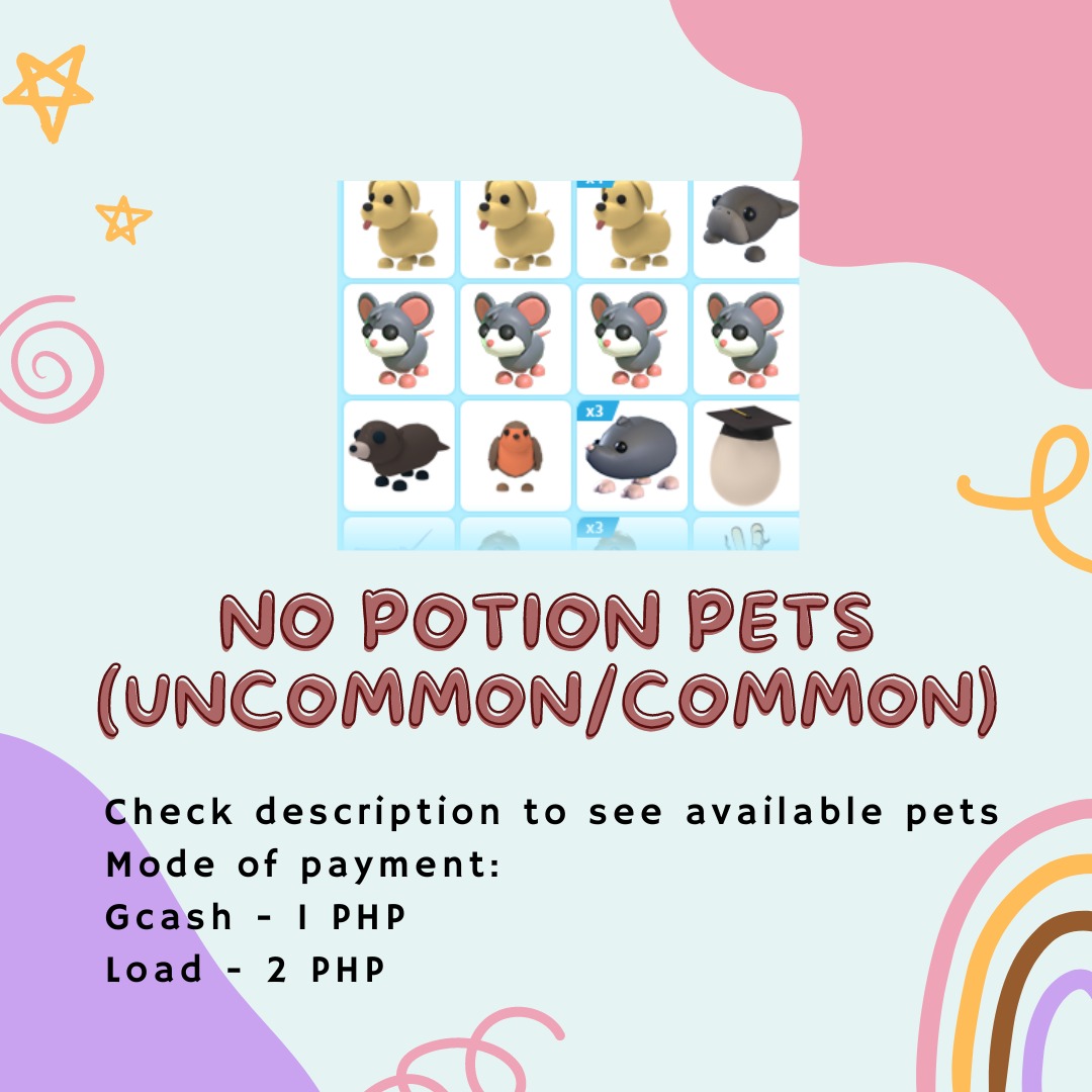 ADOPT ME PETS NO POTION/NORMAL (READ DESCRIPTION