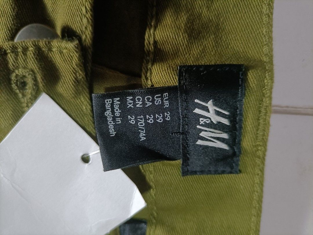 H and m green pants sales
