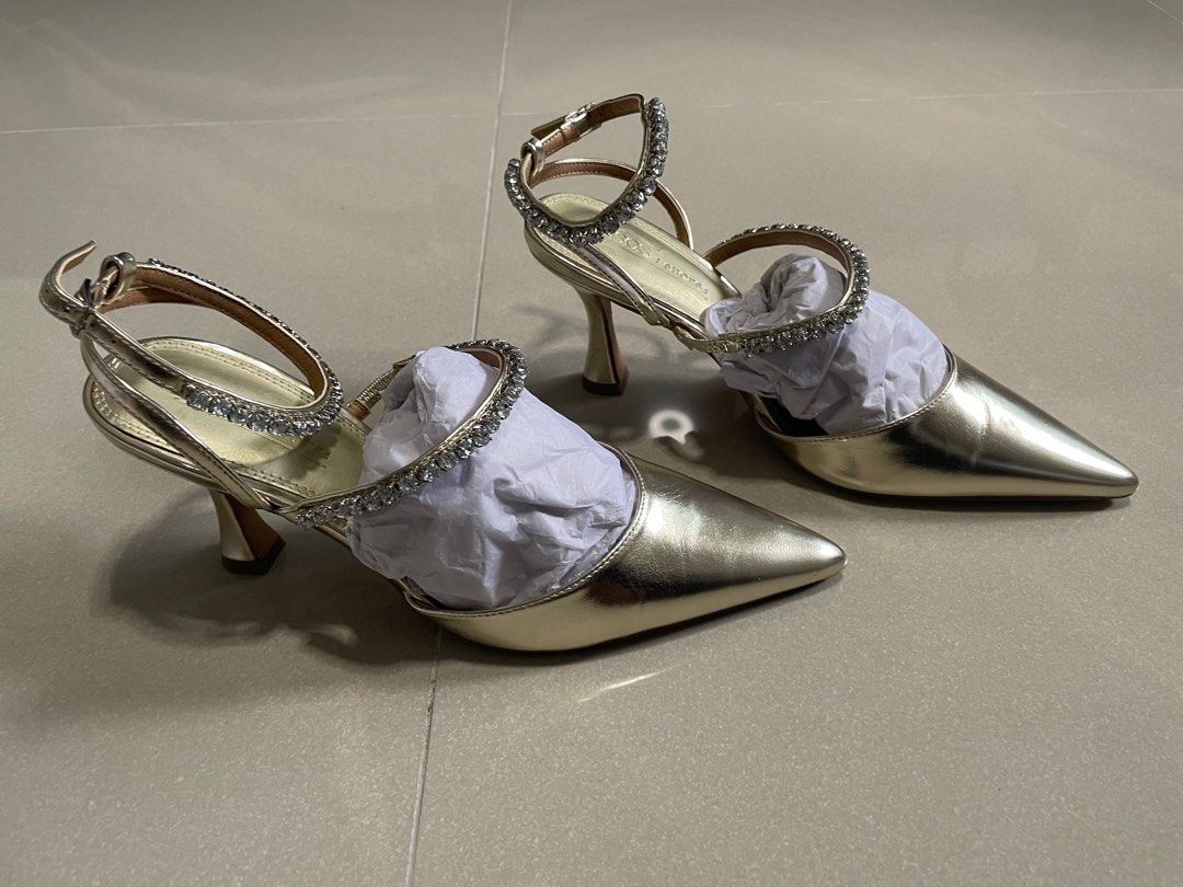 ASOS DESIGN Wizard Wide Fit embellished heels | ASOS