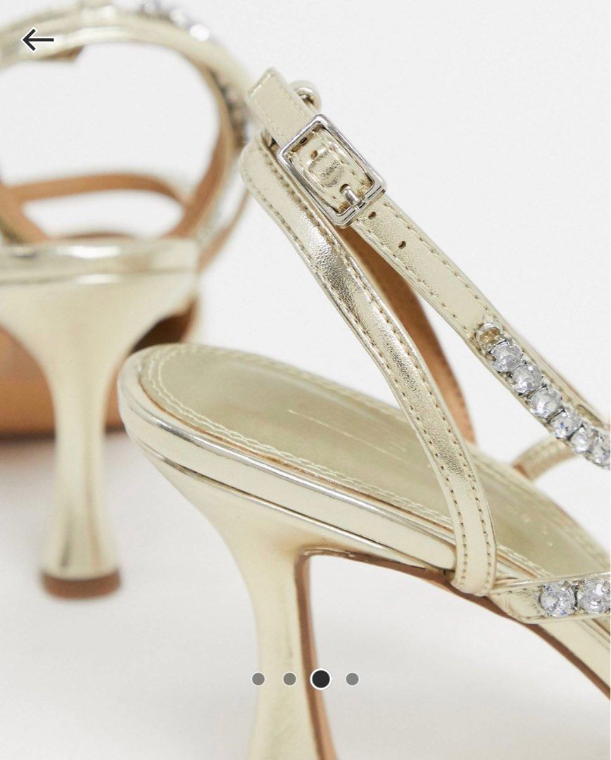Brand new ASOS embellished heels rose gold UK SIZE... - Depop
