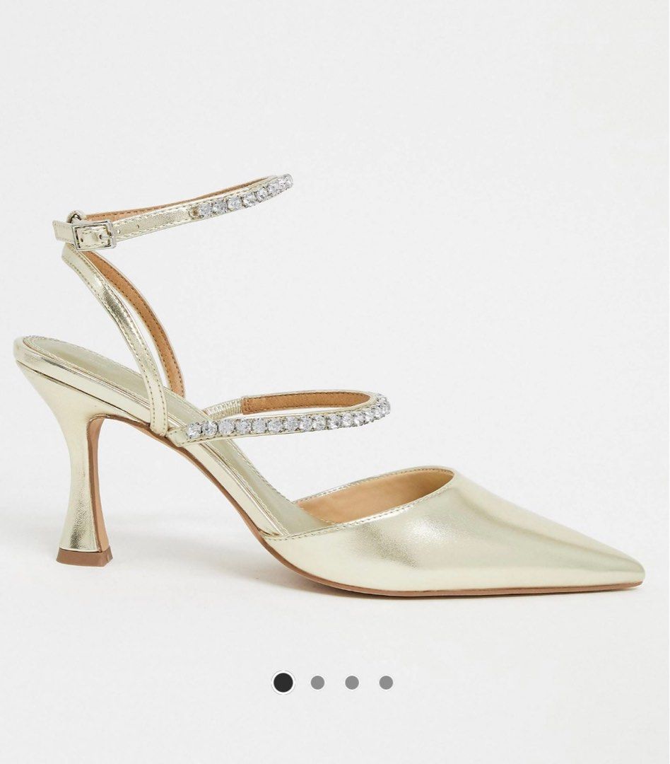 ASOS Nude Parker Bow Embellished Heeled Shoes In Clear UK 6 EU 39 👠 |  Reliked