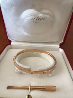 Auth Cartier slim love bracelet 17