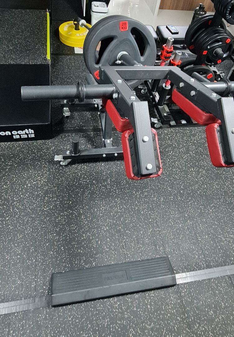 Barbell Hack Squat Attachment + Weight Trolley (doesn't occupy too much