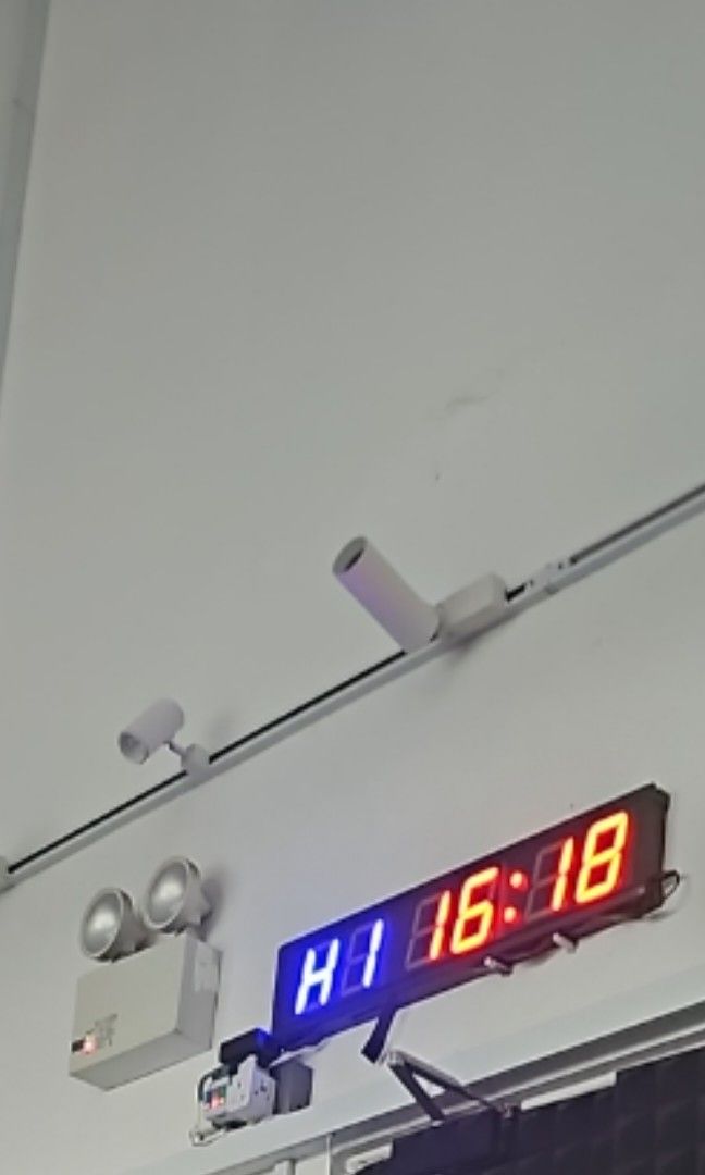 Big led gym clock with timer, Furniture & Home Living, Home Decor