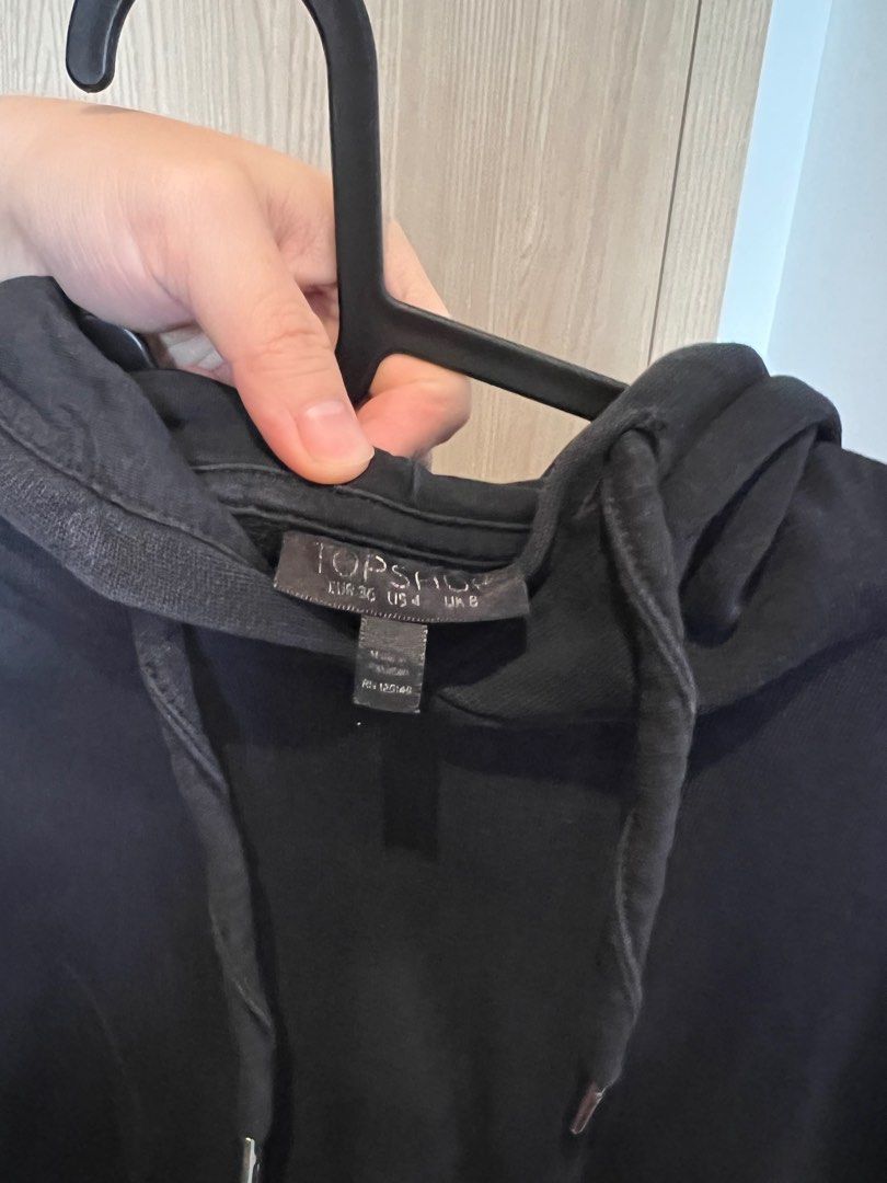 Black hoodie topshop clearance
