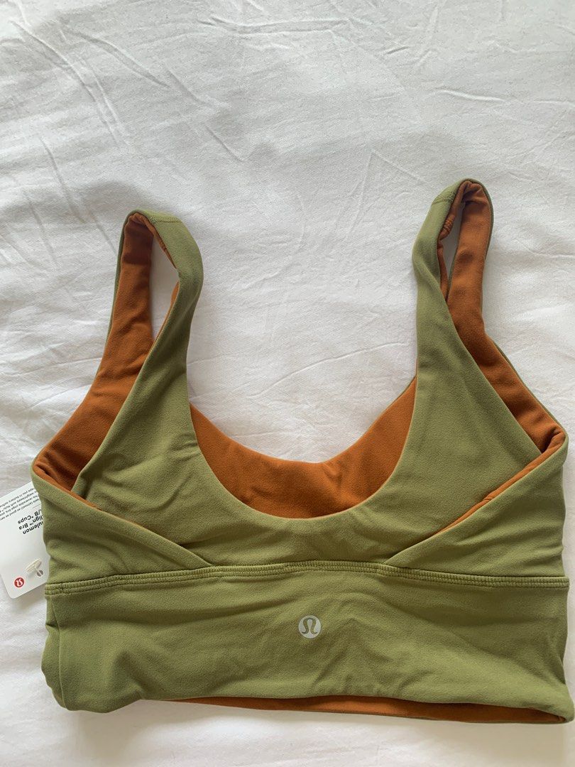 Lululemon Align Bra Size 12 A/B Reversible Bronze Green Butternut