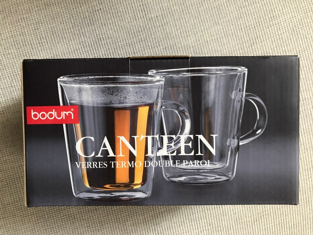 Bodum Canteen Double-Wall Pint Glasses, Set of 2