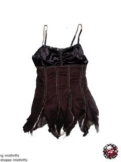 brown fairycore cami top