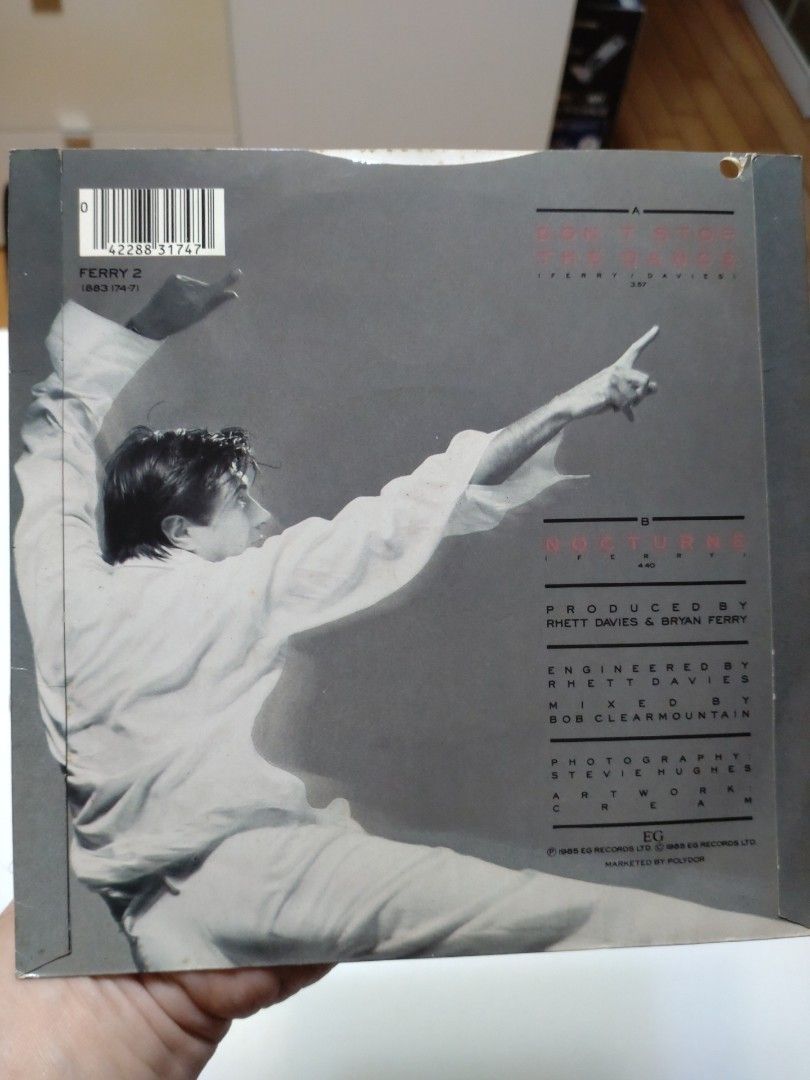 Bryan Ferry Don't stop the dance Single 黑膠, 興趣及遊戲, 音樂、樂器 配件, 音樂與媒體- 黑膠碟-  Carousell
