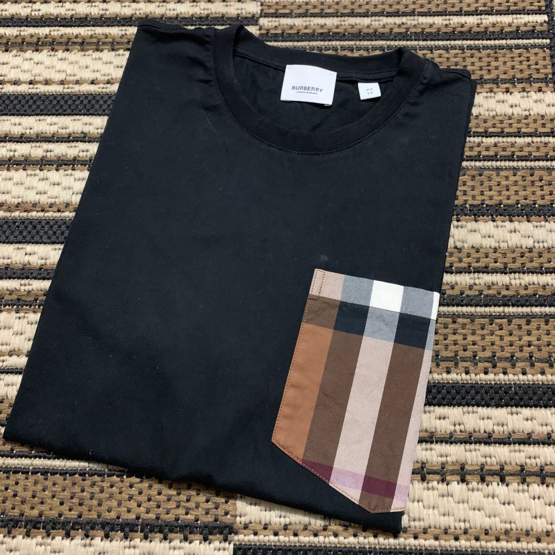 Burberry check pocket clearance t shirt