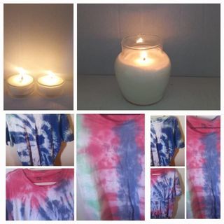 Candles / Tie dye T.shirts
