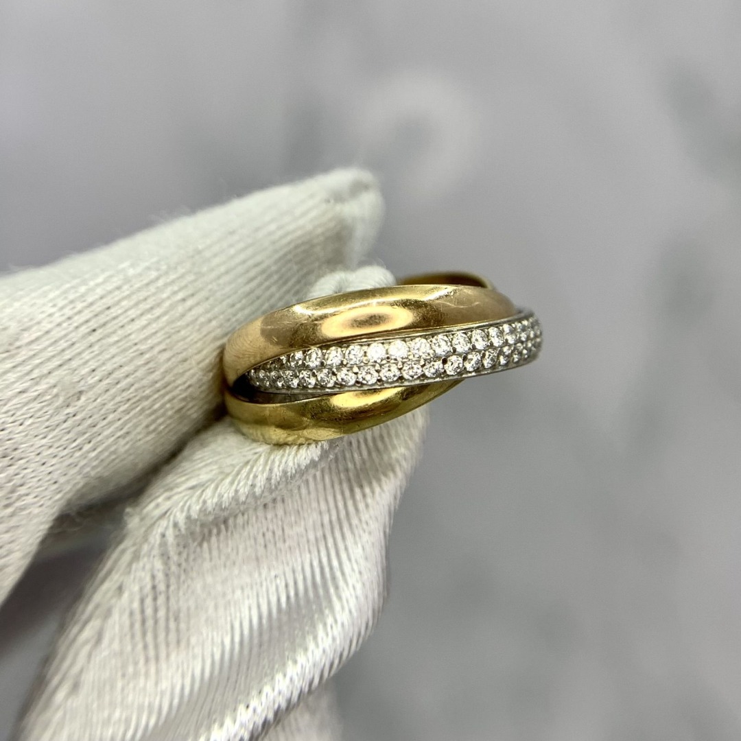 CARTIER TRINITY PAVED DIAMOND 4.2G RING PRECIOUS METAL 237010213