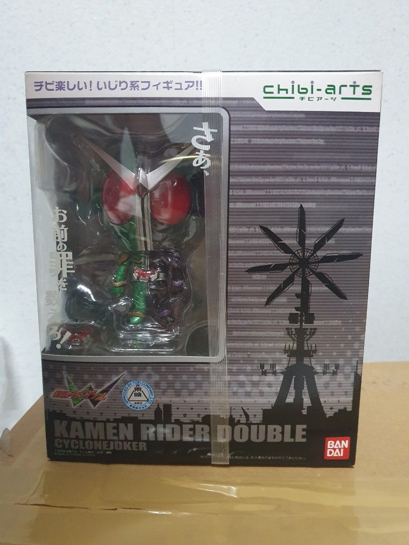 Chibi-Arts Kamen Rider W Double Cyclone Joker Chibi Arts CycloneJoker MISB (Category: Toy Figures) located in Singapore. Submitted by jaydubvue (Listing ID 1229369145, Image 1). Description: Brand new sealed. 100% authentic. Box in good condition. Discontinued rare item. No trades or lowball please..