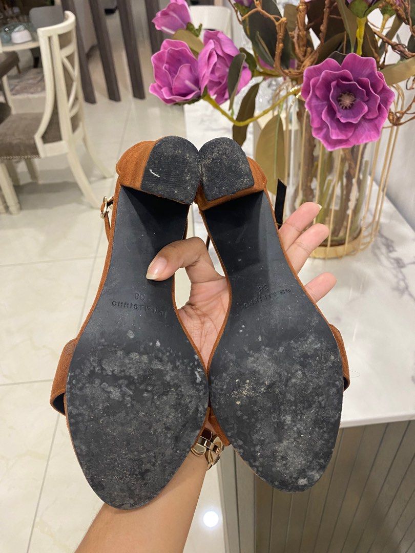 Christy Ng Brown Ribbon Heels, Women's Fashion, Footwear, Heels on