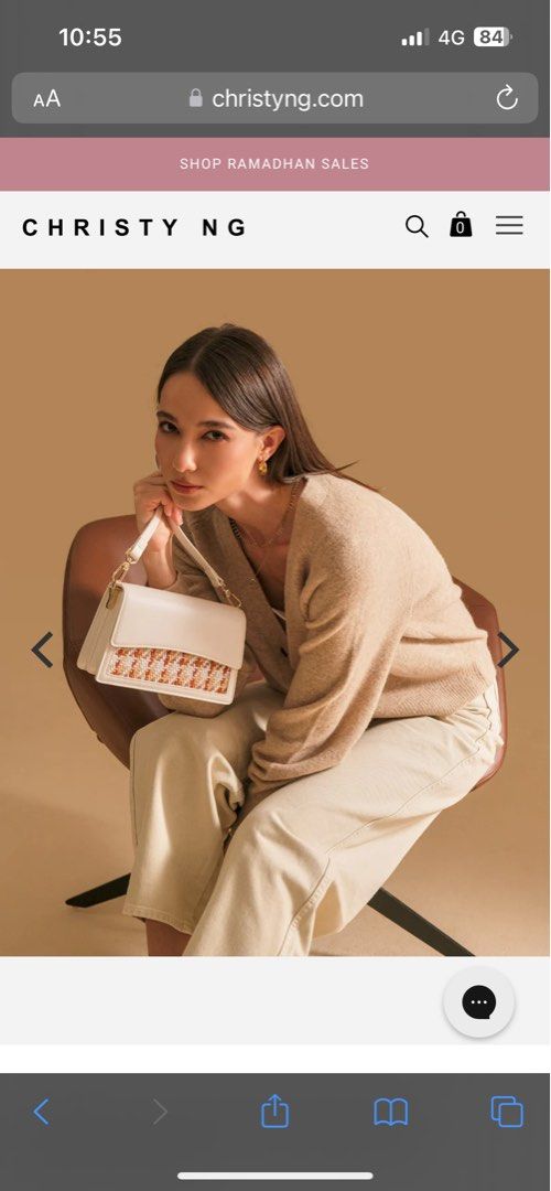 Christy Ng Leonora Woven Shoulder Bag - Caramel (in Box) – Beautyspot