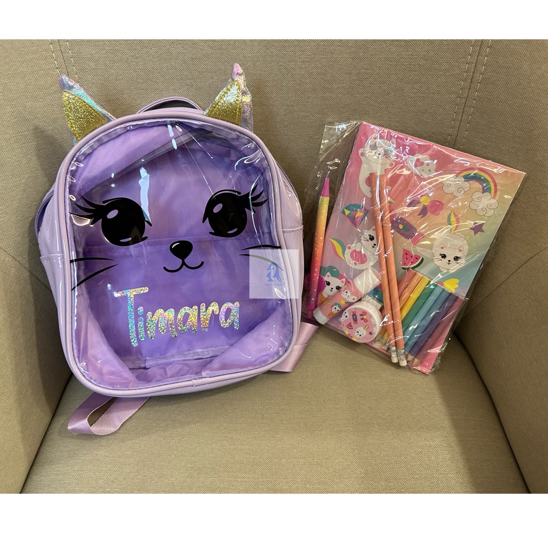 Custom Bag Set with Stationery for Kids on Carousell