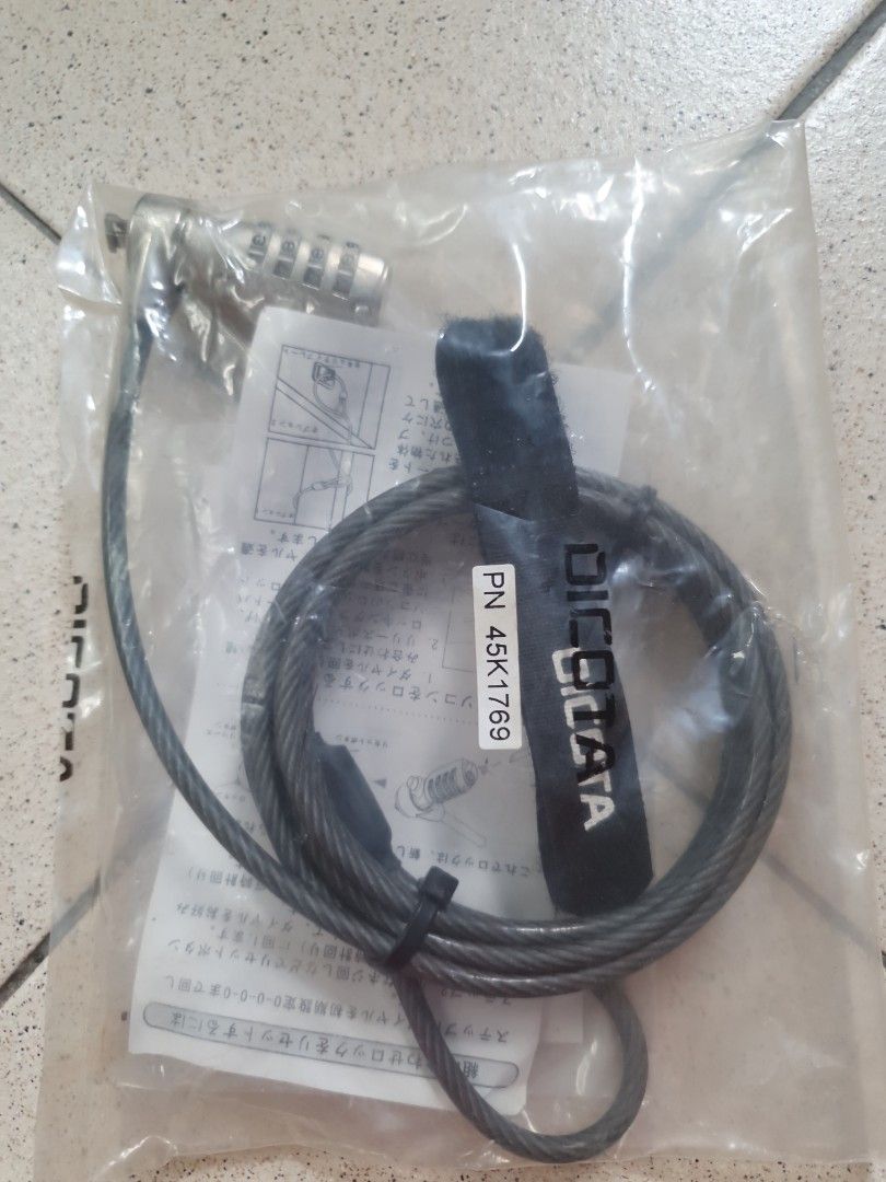 Dicota Laptop Cable Lock, Computers & Tech, Parts & Accessories, Cables