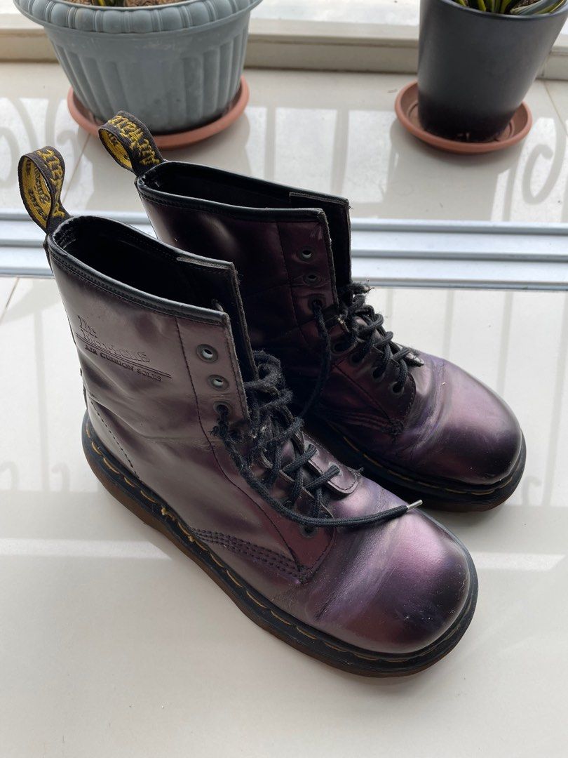 Purple metallic discount doc martens