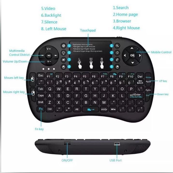 Easy to use wireless keyboard with touchpad to connect to most