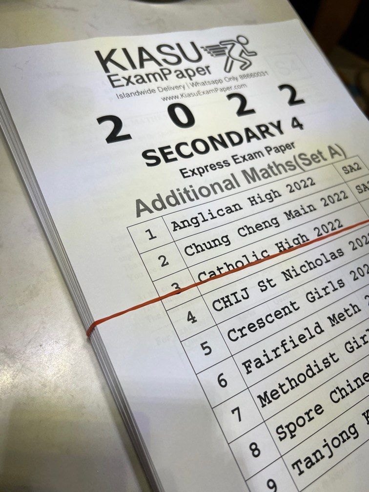 Exam paper 2022 Amath Sec 4 Prelims, Hobbies & Toys, Books & Magazines ...