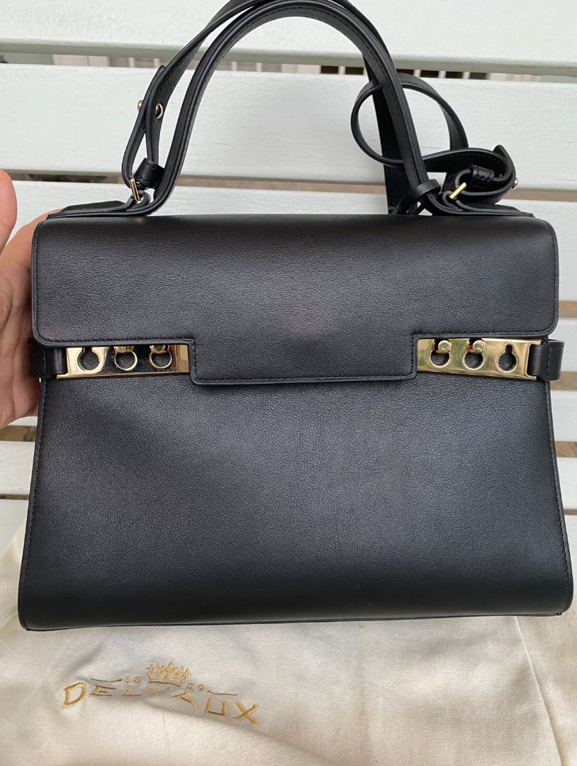 Delvaux tempete black mm, Fesyen Wanita, Tas & Dompet di Carousell