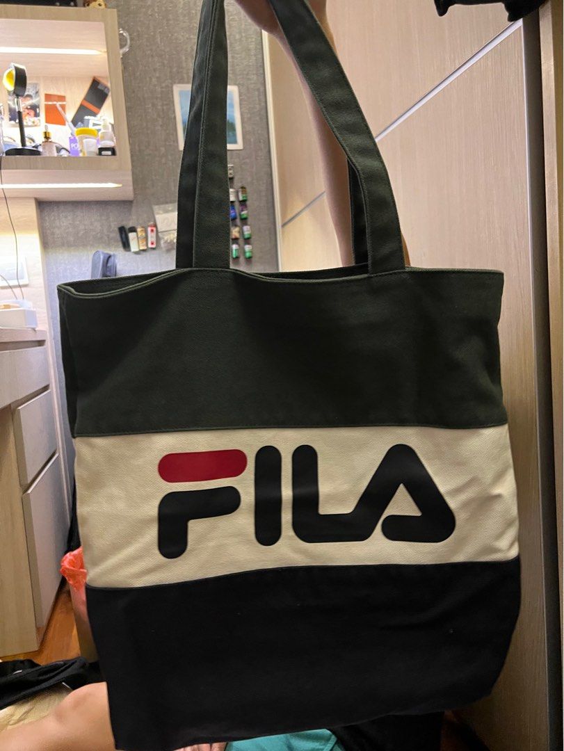 Fila tote bag black sales