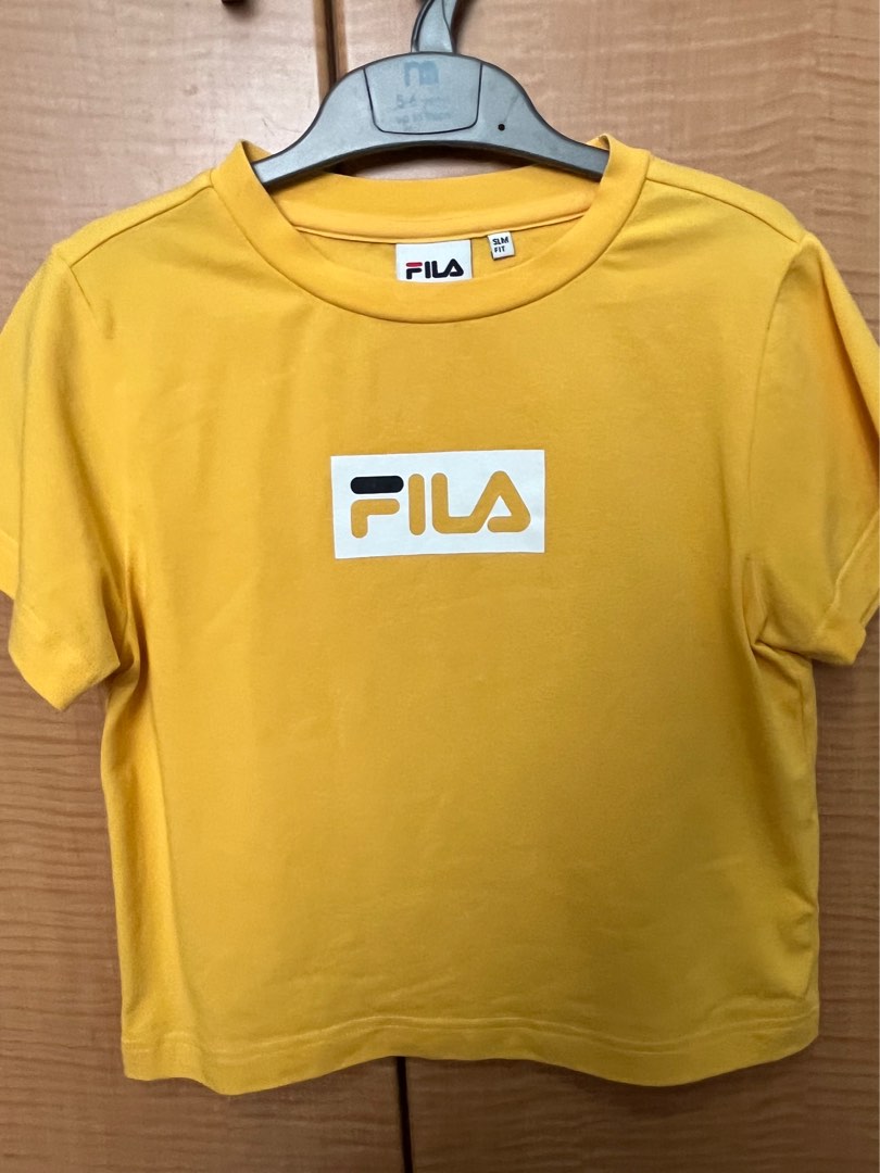 fila yellow crop top