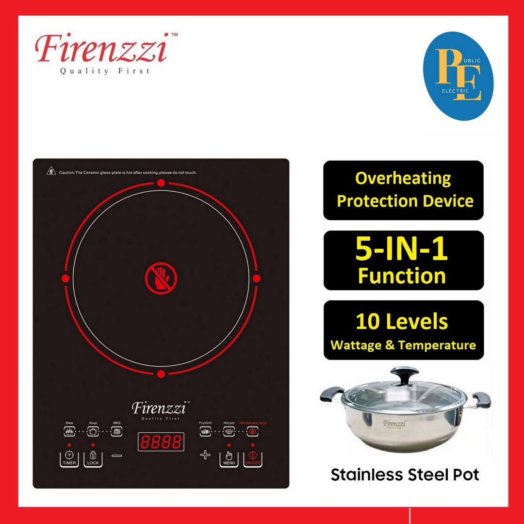 Firenzzi Ceramic Cooker Stew Soup Fry Hot Pot BBQ FRC 1022
