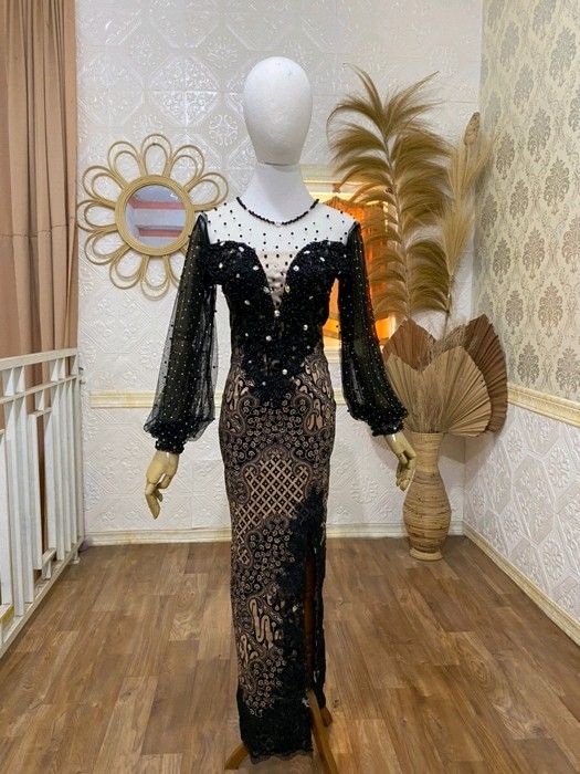 FOR RENT Black Custom made Modern Kebaya dress Women s Fashion